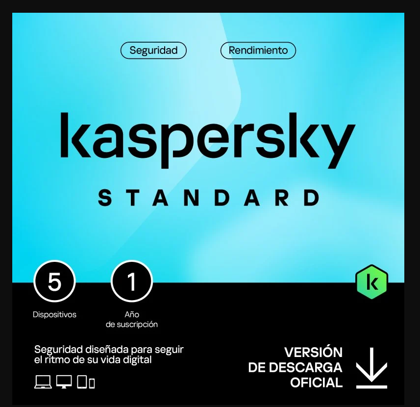 Kaspersky Standard Antivirus – 5 Dispositivos – Subscrição Anual