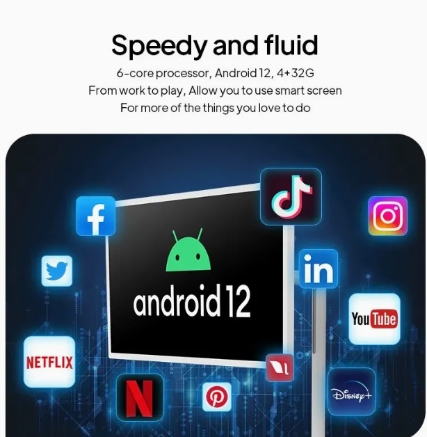 32″ RK3588 Android 12 Portable Touch TV (8+128 GB)