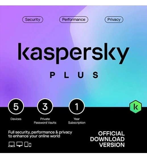 Kaspersky Plus Internet Security – 5 Dispositivos – 1 Ano