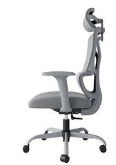 Cadeira Giratória de Escritório Ergonómica E392-HG com Encosto Alto em Tela e Apoio de Cabeça 3D