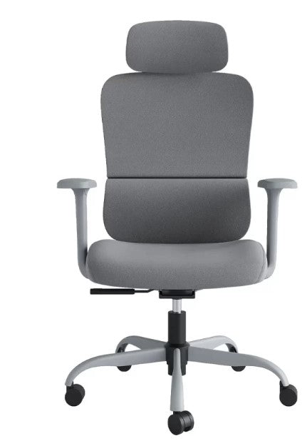Cadeira Giratória de Escritório Ergonómica E392-HG com Encosto Alto em Tela e Apoio de Cabeça 3D