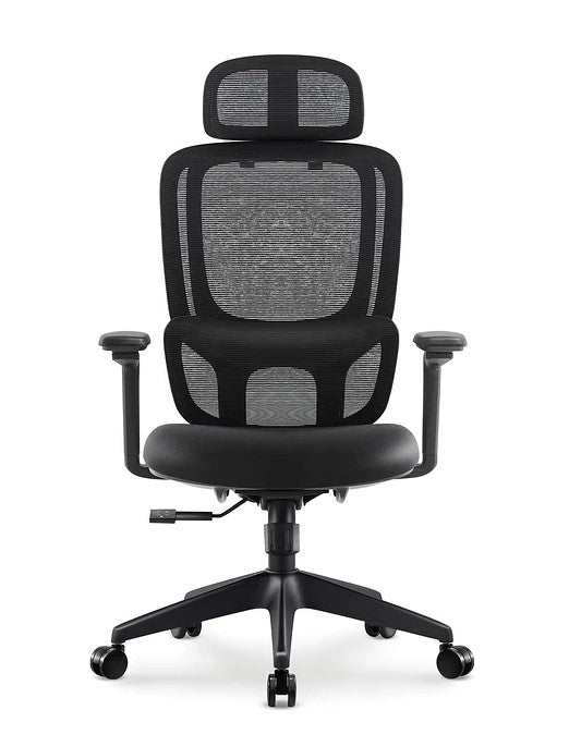 Cadeira de Escritório com Encosto Alto em Tela e Apoio de Cabeça 3D Carson (Black Frame)