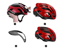 ROCKBROS TT-30-RB – Capacete de Ciclismo 3 em 1 com Óculos e Proteção Magnética