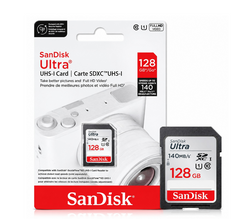 Cartão de Memória SanDisk Ultra SDXC 128GB UHS-I Class 10 (140MB/s)