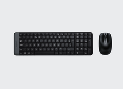 Kit Teclado e Rato Sem Fio Compacto Logitech MK220 Combo 2.4 GHz Criptografia AES 128 Bits Autonomia 24 Meses Receptor Nano USB