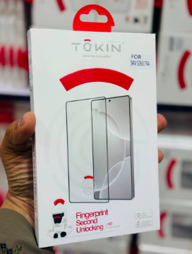 Película de Vidro Temperado TŌKIN High Definition com Suporte a Desbloqueio Biométrico Ultra-Rápido para Smartphone Samsung Galaxy S26 Ultra