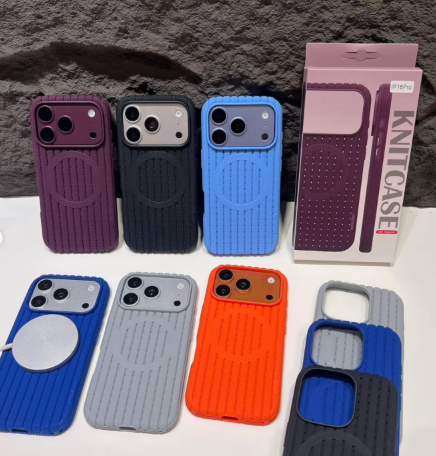 Capa Knitcase Royal Mesh MagSafe Respirável com Textura Trançada para Smartphone Apple iPhone 17 Pro Max / iPhone 18 Pro Max