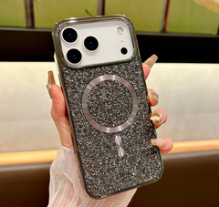 Capa RMO Shuck Up MagSafe Glitter Texturizada com Proteção Dedicada de Câmara para Smartphone Apple iPhone 17 Pro Max / iPhone 18 Pro Max