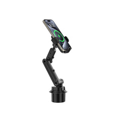 Suporte Automotivo WiWU Gentleman (WI-CH059) | Fixação Ultra Estável para Porta-Copos com Braço Articulado Dobrável e Rotação 360°