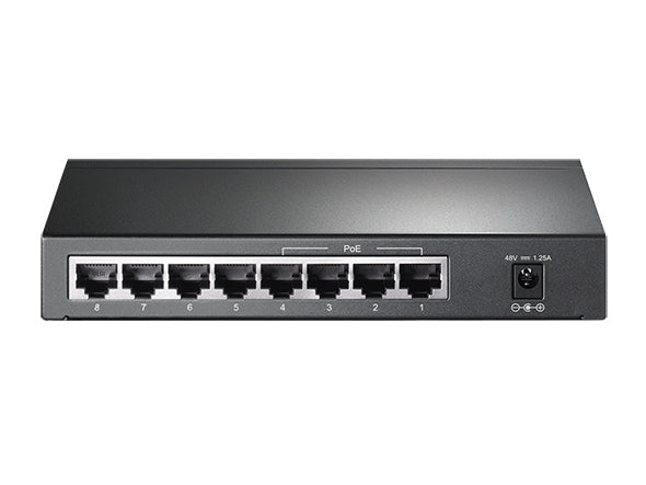 Switch Desktop Gigabit de 8 Portas TP-Link TL-SG1008P com 4 Portas PoE (64W) Plug and Play e Design Silencioso