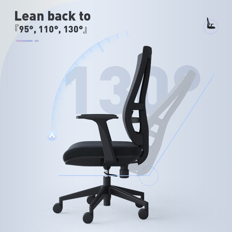 MID BACK OFFICE CHAIR A16-M BLACK & WHITE