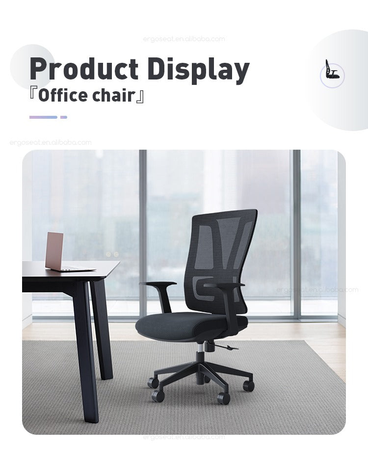 MID BACK OFFICE CHAIR A16-M BLACK & WHITE