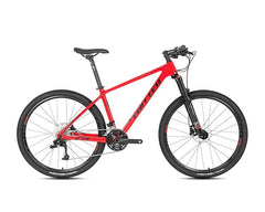 TWITTER Leopard Pro – Bicicleta de Montanha Rígida Full Carbono (Red & Gray)