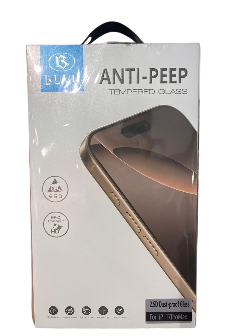 Vidro Temperado Transparente BUVU 2.5D – iPhone 17 Pro Max