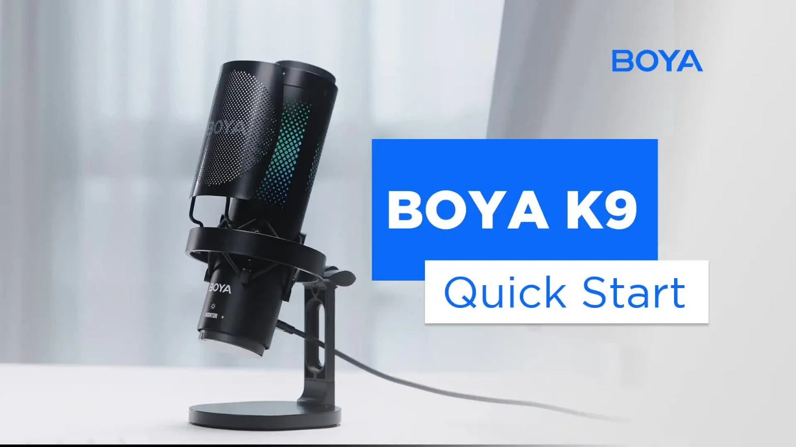 Microfone Condensador USB BOYA K9 Vibrant Lighting