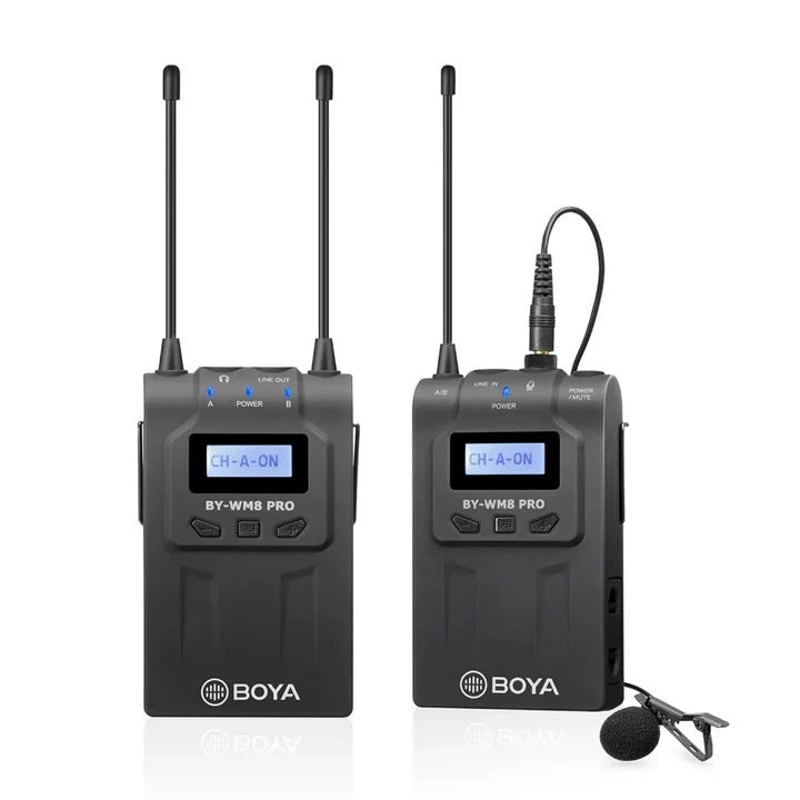 Microfone Sem Fios UHF BOYA BY-WM8 Pro-K4 Dual-Channel