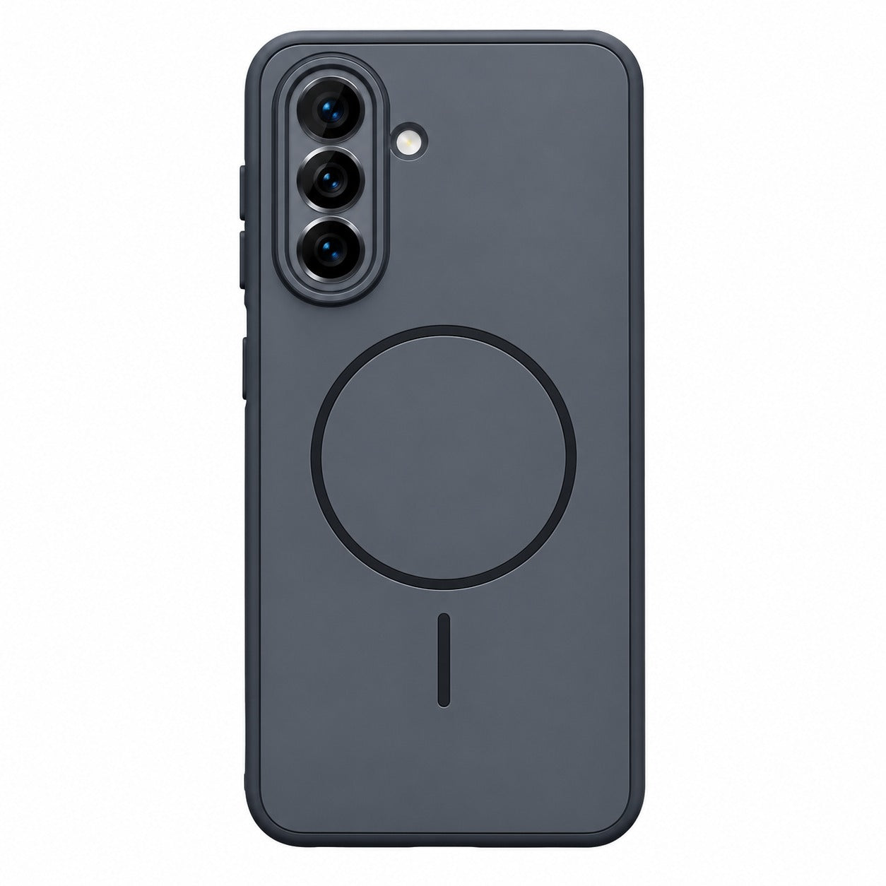 Capa Q Series MagSafe com Proteção de Câmara para Smartphone Samsung Galaxy A26 / Galaxy A17 - Branca / Cinza Claro