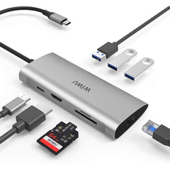 Adaptador WIWU Alpha 8 in 1 USB-C Hub A831HRT