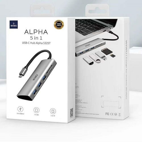 WIWU Alpha 532ST 5 In 1 Multi-Function USB-C Hub