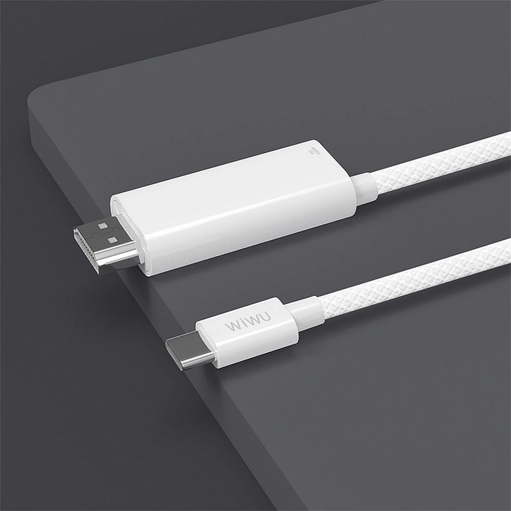 Cabo de Projeção WiWU WI-SP001 USB-C para HDMI | Resolução 4K @ 60Hz Ultra HD – Plug & Play para iPhone 15/16/17, MacBook e iPad
