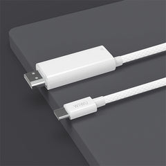 Cabo de Projeção WiWU WI-SP001 USB-C para HDMI | Resolução 4K @ 60Hz Ultra HD – Plug & Play para iPhone 15/16/17, MacBook e iPad