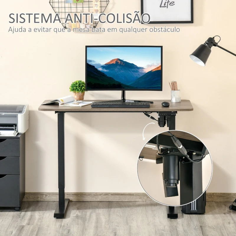 Secretária de Altura Ajustável Elétrica LT-304A Ergonómica com Painel Digital e Estrutura de Aço