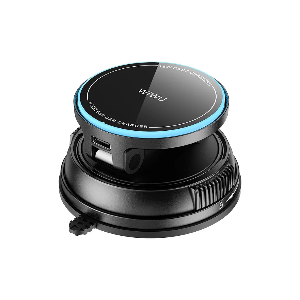 Suporte Automotivo WiWU Warriors CH-326 | Abertura Automática Inteligente e Carregamento Wireless 15W – Estabilidade Total e Praticidade com um Toque