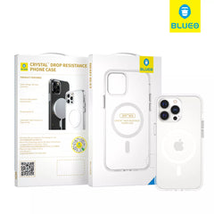 Capa Magnética Blueo Crystal Pro Drop Resistance para iPhone Série 16 (Glitter Transparente)
