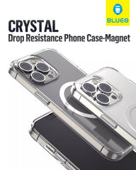 Capa Magnética Blueo Crystal Pro Drop Resistance para iPhone Série 16 (Glitter Transparente)