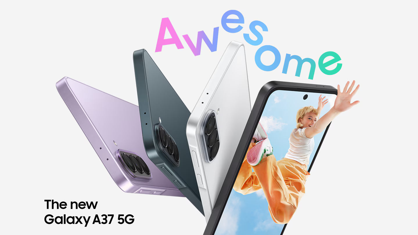 Smartphone Samsung Galaxy A37 5G Ecrã 6.7" Super AMOLED 120Hz Processador Exynos Octa-Core Câmara Tripla 50MP OIS Bateria 5000mAh IP68