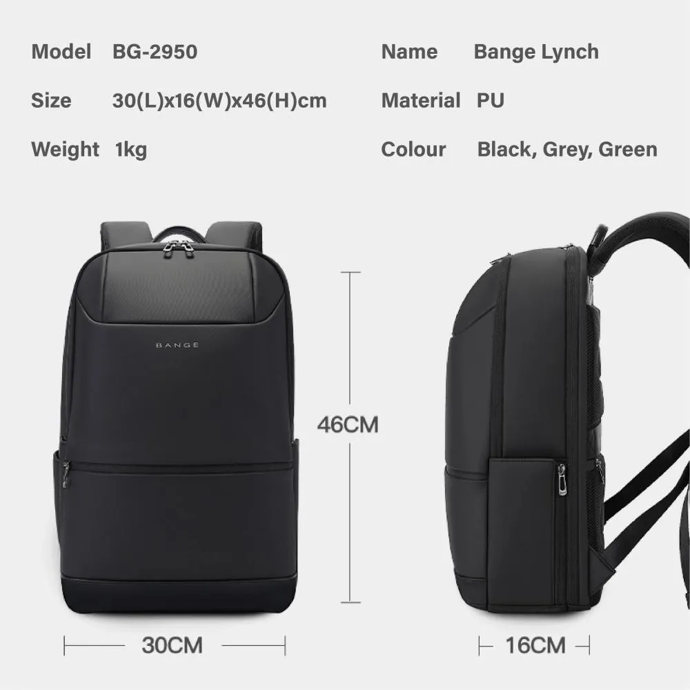 Mochila Bange 2950 Premium com Zíper YKK, Material Oxford, 16L de Capacidade – Para Laptop de até 15,6"