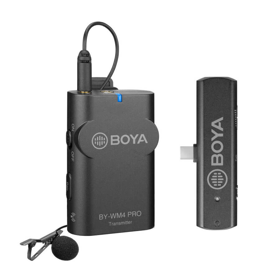 BOYA BY‑WM4 PRO‑K5 – Sistema de Microfone Sem Fio 2.4 GHz para USB‑C