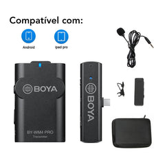 BOYA BY‑WM4 PRO‑K5 – Sistema de Microfone Sem Fio 2.4 GHz para USB‑C