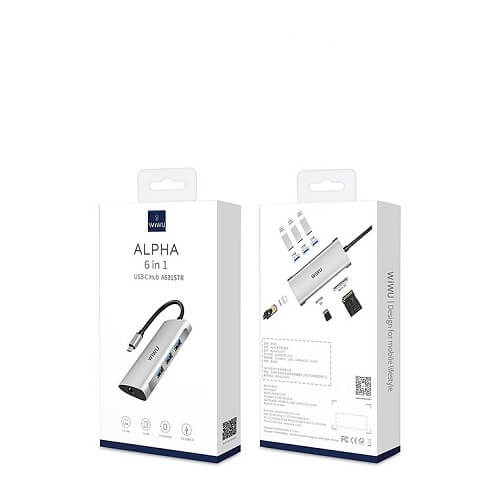 WiWU Alpha 631STR Hub Multi-função USB C