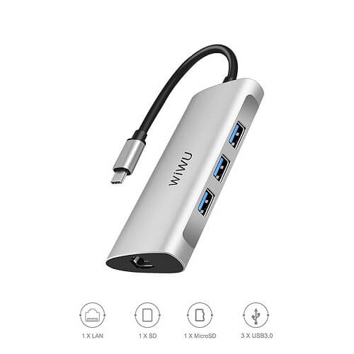 WiWU Alpha 631STR Hub Multi-função USB C