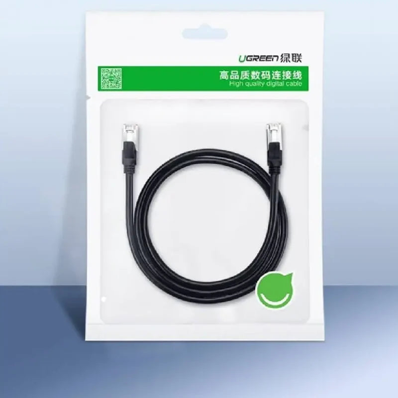 Cabo Ethernet UGREEN Cat 6 U/UTP 1m 1000Mb/s Pure Copper - Preto (50191)
