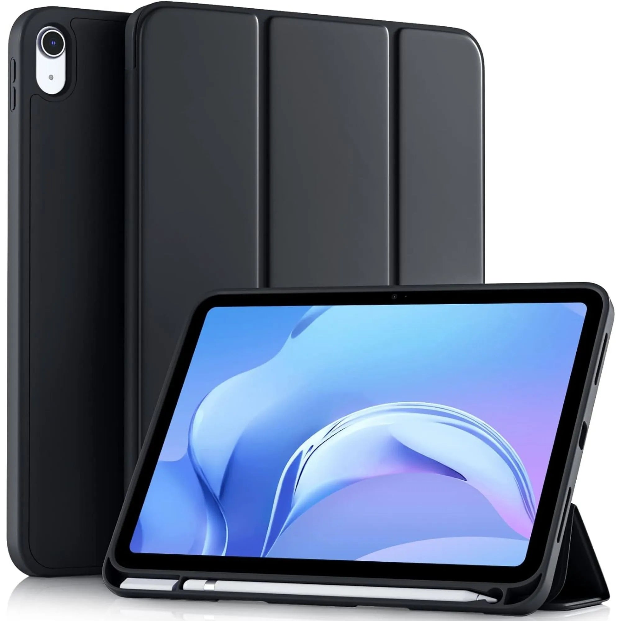 Capa de Proteção Moobifi Business Series para iPad 10.9" (10ª Geração) / iPad Air 10.9" / iPad Pro 11" com Suporte para Apple Pencil - Azul-Acinzentado