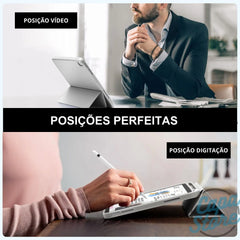 Capa de Proteção Moobifi Business Series para iPad 10.9" (10ª Geração) / iPad Air 10.9" / iPad Pro 11" com Suporte para Apple Pencil - Azul-Acinzentado