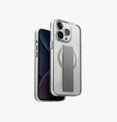Capa Transparente UNIQ Heldro Mag Premium com Banda FlexGrip™ para iPhone Série 15