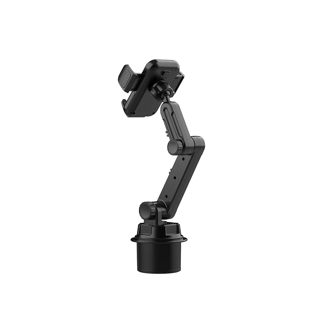 Suporte Automotivo WiWU Gentleman (WI-CH059) | Fixação Ultra Estável para Porta-Copos com Braço Articulado Dobrável e Rotação 360°