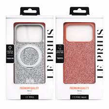Capa de Luxo Le Prius Tigress Pro Crystal para iPhone 17 Pro Max (6.9") | Acabamento Exclusivo em Tecido de Cristal Cintilante, Moldura Shockproof Premium e Proteção de Alta Resistência