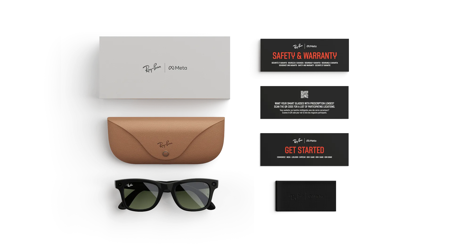 Óculos Inteligentes Ray-Ban Meta Wayfarer Matte Black com Lentes Graphite Polar Gradient (S50)