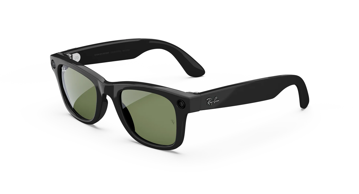 Óculos Inteligentes Ray-Ban Meta Wayfarer Matte Black com Lentes Graphite Polar Gradient (S50)