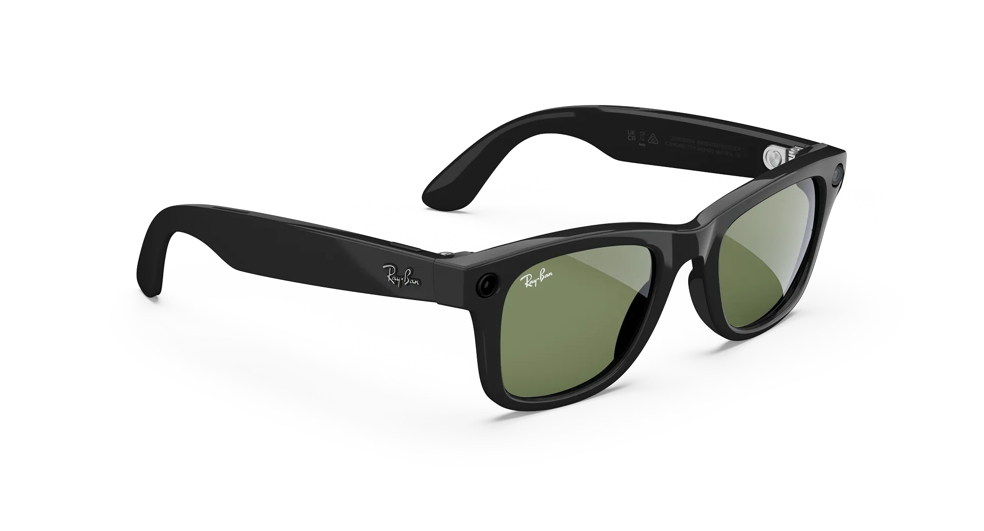 Óculos Inteligentes Ray-Ban Meta Wayfarer Matte Black com Lentes Graphite Polar Gradient (S50)