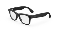 ÓCULOS INTELIGENTES RAY-BAN META WAYFARER Modelo: Wayfarer (S53) | Acabamento: Shiny Black (Preto Brilhante) | Lentes: Transparentes (Clear)