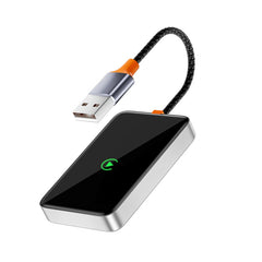 Adaptador WIWU 2-em-1 Wireless CarPlay & Android Auto CP001 | Transmissão 5.8GHz em Liga de Zinco e Vidro Temperado – Conexão Ultra Rápida e Áudio 3D