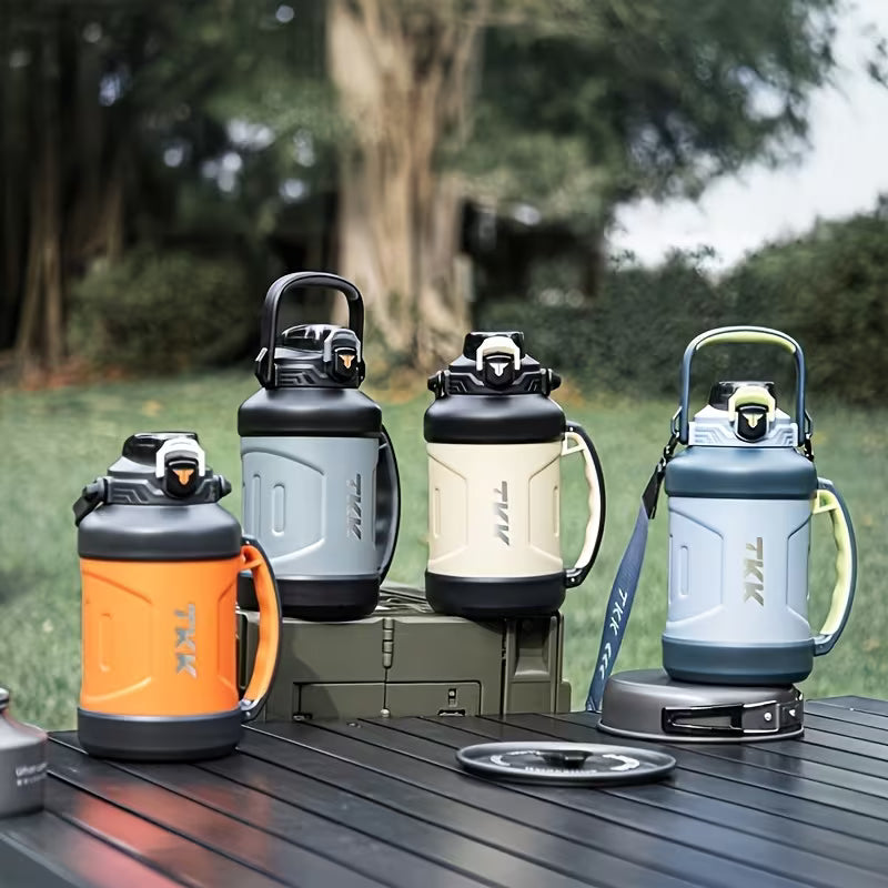 Garrafa Térmica em Aço Inoxidável TKK-2011 1000ml Isolada a Vácuo para Uso Externo e Esportes