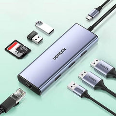 UGREEN USB-C Hub Dual HDMI Adapter, 9-in-1 - Modelo 14633