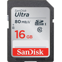 SanDisk Ultra SD Card 16GB SDHC UHS-I Classe 10 com Velocidade de Leitura de 80MB/s
