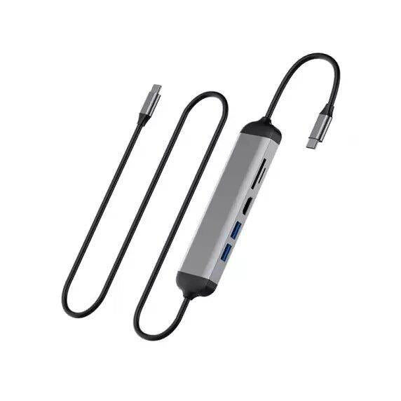 WiWU Alpha A521H 5 em 1 Hub Adaptador USB Tipo C